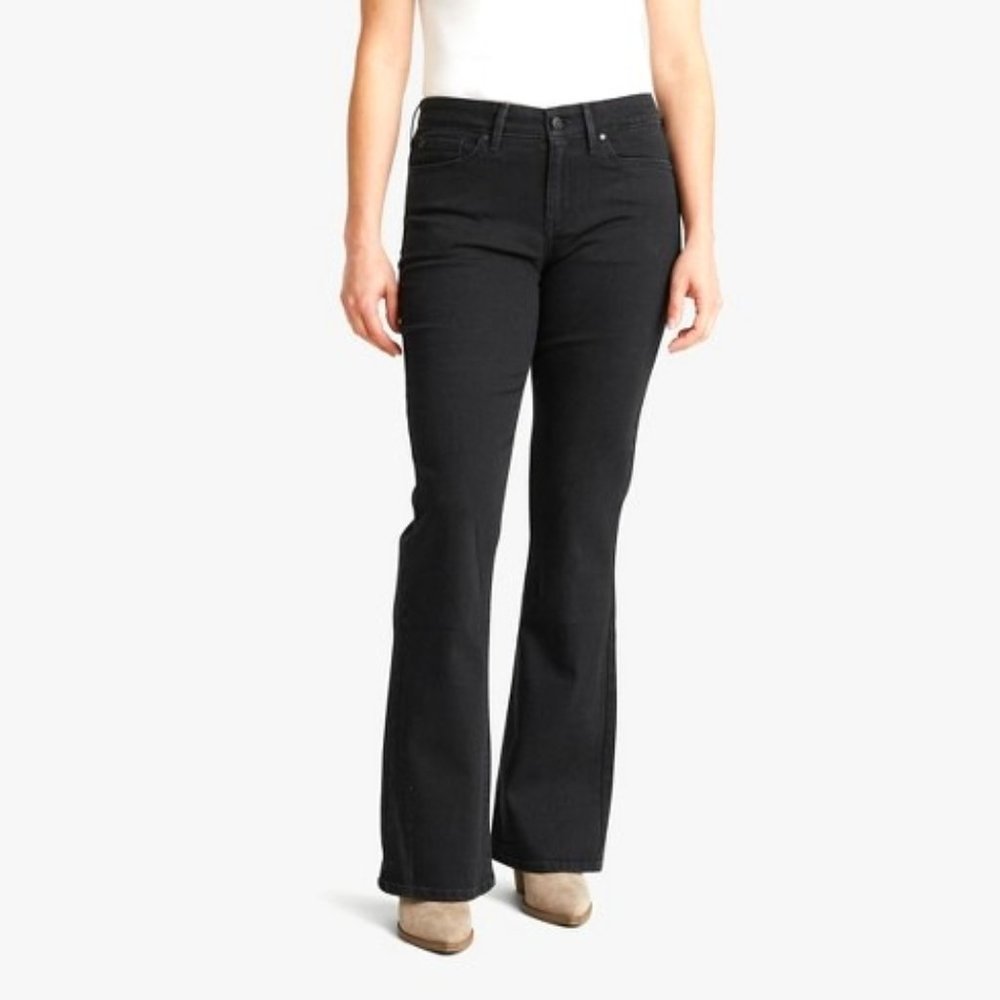 EUC CALVIN KLEIN Black Denim Shape Bootcut Jeans Size 8